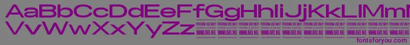 SpecifypersonalExexpbold Font – Purple Fonts on Gray Background