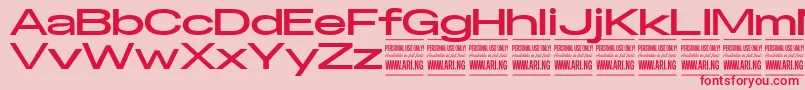 SpecifypersonalExexpbold Font – Red Fonts on Pink Background