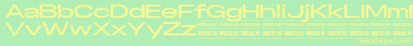 SpecifypersonalExexpbold Font – Yellow Fonts on Green Background