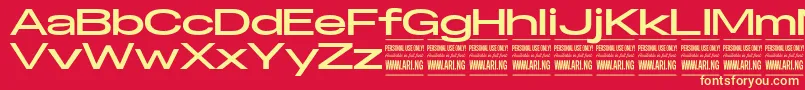 SpecifypersonalExexpbold Font – Yellow Fonts on Red Background