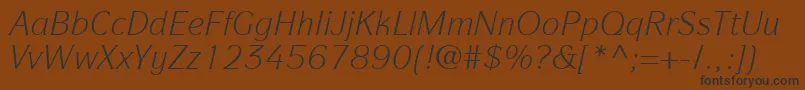 ItcSymbolLtBookItalic Font – Black Fonts on Brown Background