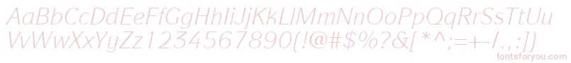 ItcSymbolLtBookItalic Font – Pink Fonts on White Background