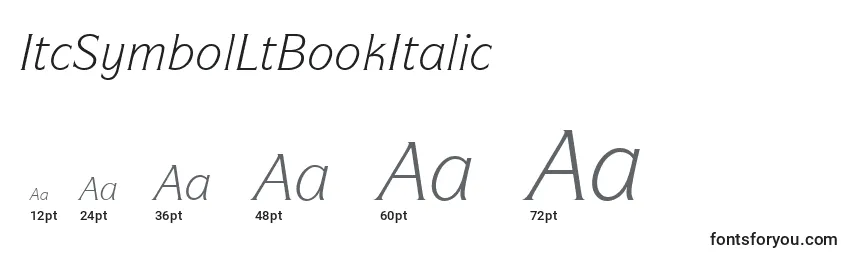 Размеры шрифта ItcSymbolLtBookItalic