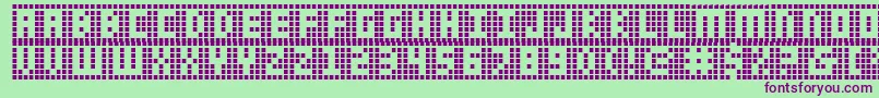 Ygrid-fontti – violetit fontit vihreällä taustalla