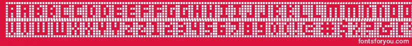 Ygrid Font – White Fonts on Red Background