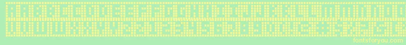 Шрифт Ygrid – жёлтые шрифты на зелёном фоне