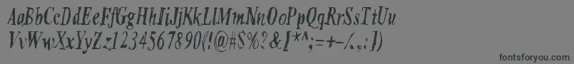 SixFeetUnder-Schriftart – Schwarze Schriften auf grauem Hintergrund
