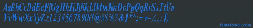 SixFeetUnder Font – Blue Fonts on Black Background