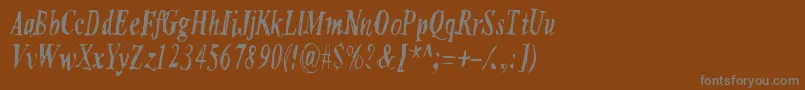 SixFeetUnder Font – Gray Fonts on Brown Background