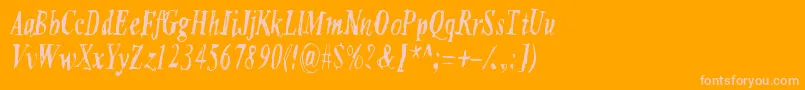 SixFeetUnder Font – Pink Fonts on Orange Background