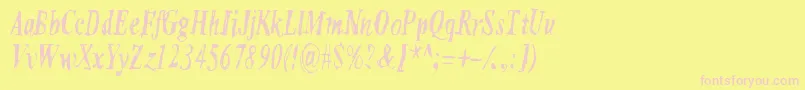 SixFeetUnder Font – Pink Fonts on Yellow Background