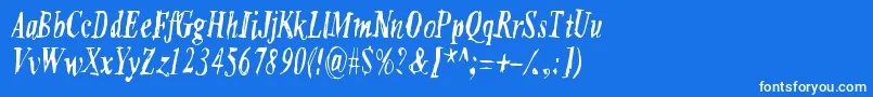 SixFeetUnder Font – White Fonts on Blue Background