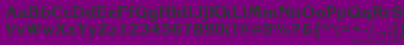 フォントKorinnablackc – 紫の背景に黒い文字