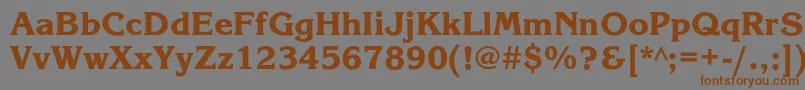 Korinnablackc Font – Brown Fonts on Gray Background