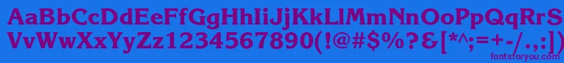 Korinnablackc Font – Purple Fonts on Blue Background