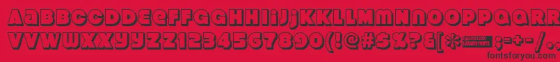 Strenuous ffy Font – Black Fonts on Red Background