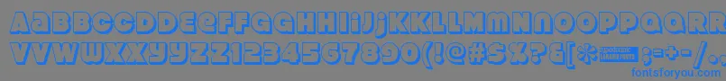 Шрифт Strenuous ffy – синие шрифты на сером фоне
