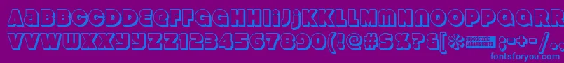 Fonte Strenuous ffy – fontes azuis em um fundo violeta