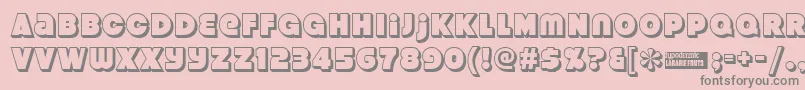 Strenuous ffy Font – Gray Fonts on Pink Background