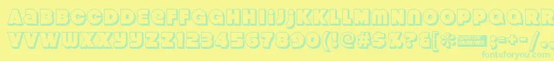 Czcionka Strenuous ffy – zielone czcionki na żółtym tle