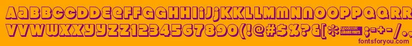 Strenuous ffy Font – Purple Fonts on Orange Background