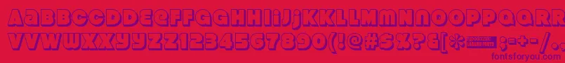 Strenuous ffy Font – Purple Fonts on Red Background