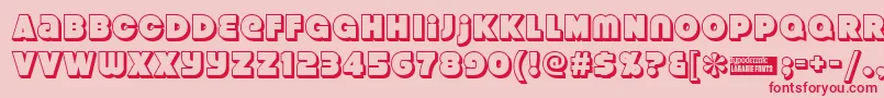 フォントStrenuous ffy – ピンクの背景に赤い文字