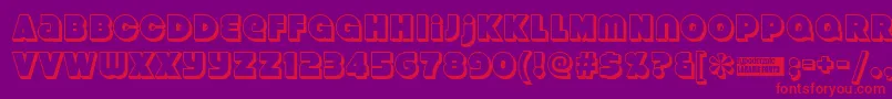 Strenuous ffy Font – Red Fonts on Purple Background