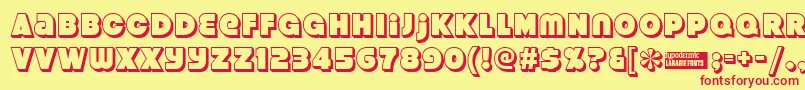 Strenuous ffy Font – Red Fonts on Yellow Background