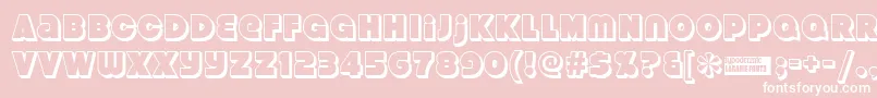 Strenuous ffy Font – White Fonts on Pink Background