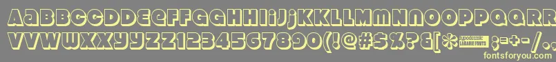Strenuous ffy Font – Yellow Fonts on Gray Background