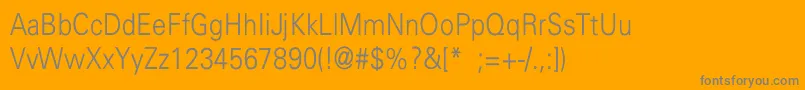 UniversLightLightThin Font – Gray Fonts on Orange Background