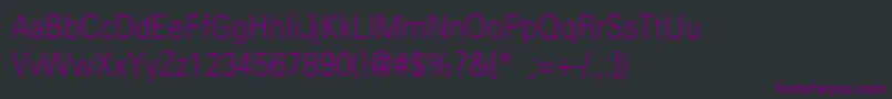 UniversLightLightThin Font – Purple Fonts on Black Background