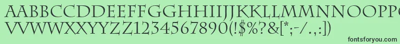 CharlemagneRegular Font – Black Fonts on Green Background