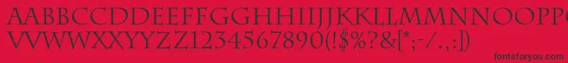 CharlemagneRegular Font – Black Fonts on Red Background