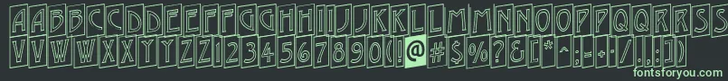 AModernocmotlup Font – Green Fonts on Black Background