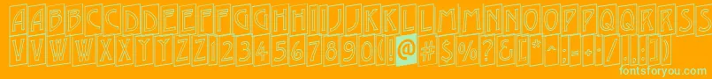 AModernocmotlup Font – Green Fonts on Orange Background