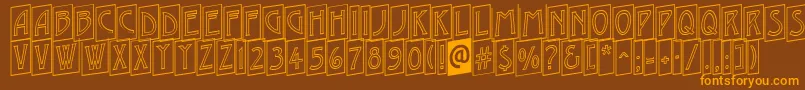 AModernocmotlup Font – Orange Fonts on Brown Background