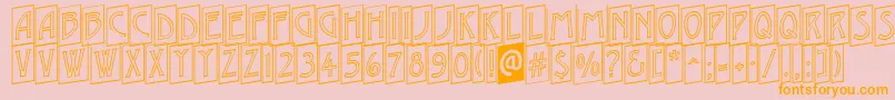 AModernocmotlup Font – Orange Fonts on Pink Background