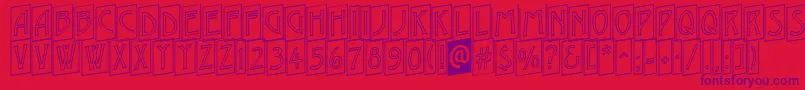 AModernocmotlup Font – Purple Fonts on Red Background