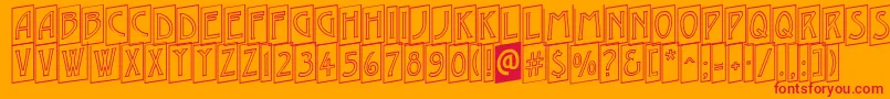 AModernocmotlup Font – Red Fonts on Orange Background