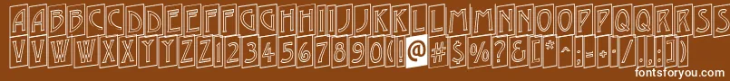 AModernocmotlup Font – White Fonts on Brown Background