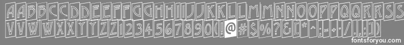 AModernocmotlup Font – White Fonts on Gray Background