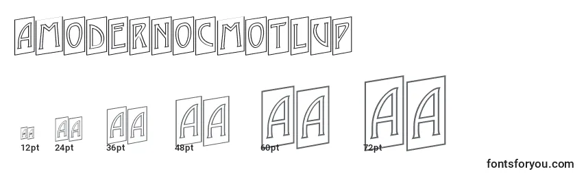 AModernocmotlup Font Sizes