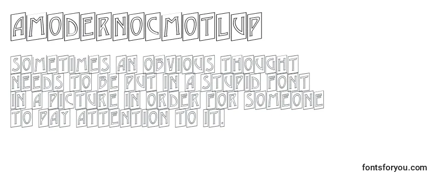 Review of the AModernocmotlup Font