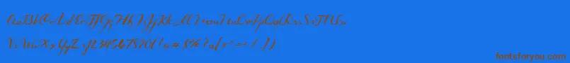 DarkRoast Font – Brown Fonts on Blue Background