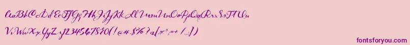 DarkRoast Font – Purple Fonts on Pink Background