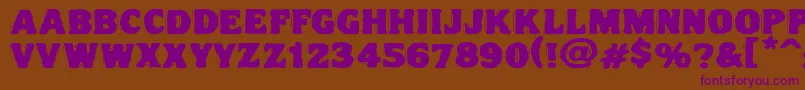 Vtc Nightofthedrippydeadfatcaps Font – Purple Fonts on Brown Background