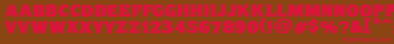Vtc Nightofthedrippydeadfatcaps Font – Red Fonts on Brown Background