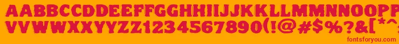 Vtc Nightofthedrippydeadfatcaps Font – Red Fonts on Orange Background